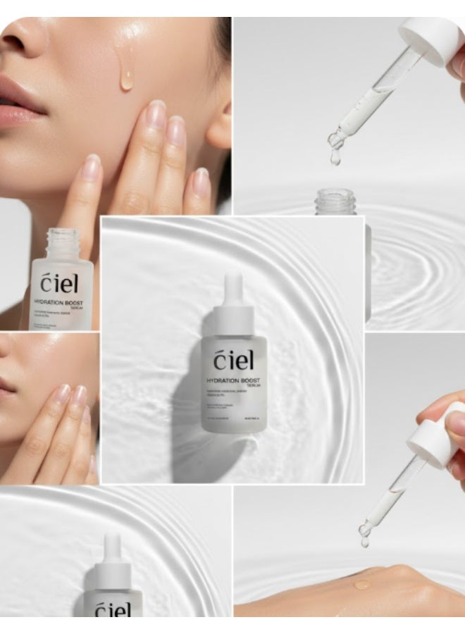 سيل سيروم CIEL Hydration Boost بحمض الهيالورونيك 3% مع فيتامين B5 2% – ترطيب عميق وتقليل التجاعيد وتحسين مرونة البشرة – لجميع أنواع البشرة – 30 مل - Image 3
